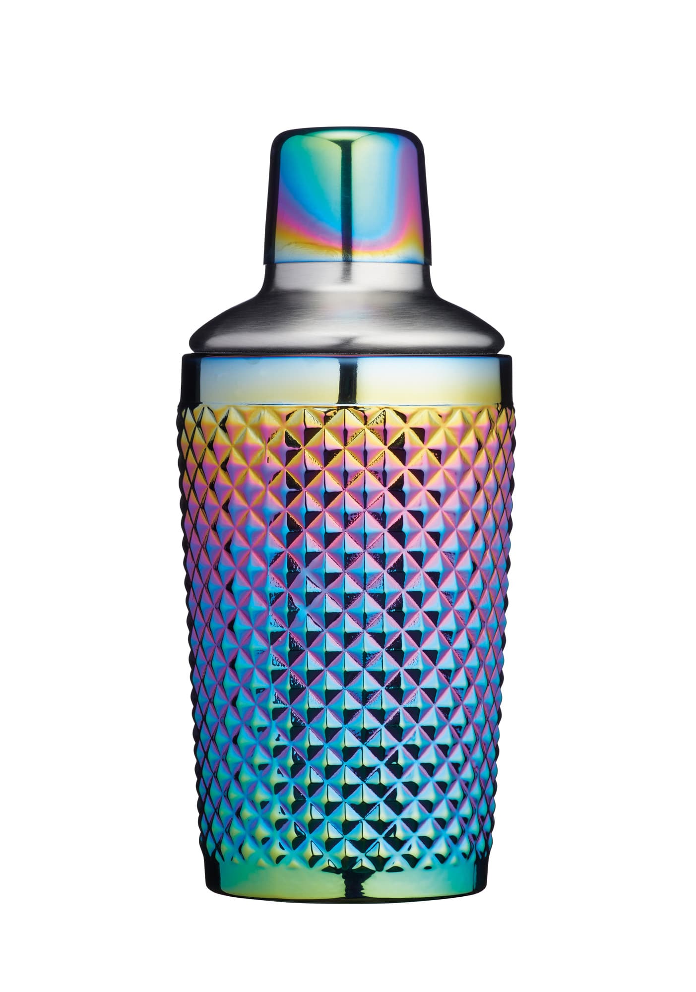 BarCraft Tropical Chic Rainbow 300ml Studded Boston Cocktail Shaker, Colour Assorted