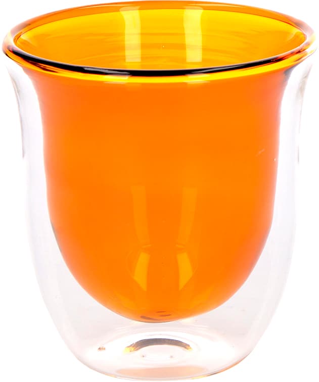 La Cafetière Colour Amber Double Walled Glasses, Colour Orange