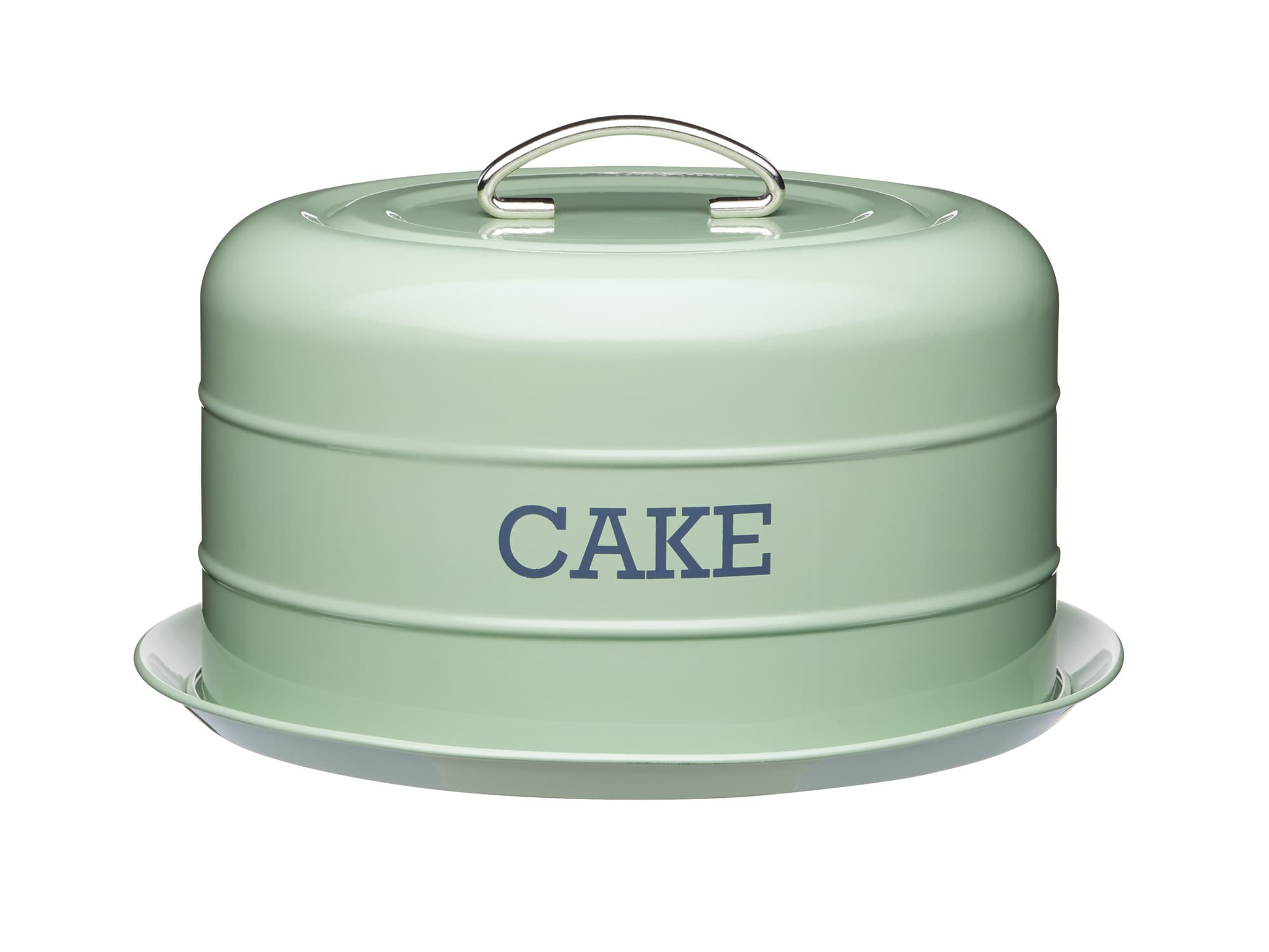 Living Nostalgia Airtight Cake Storage Tin/Cake Dome - English Sage Green, Colour Green